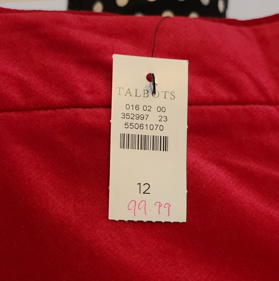 Talbots Slim Ankle Pants Red - Picture 4 of 11